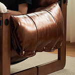 Кресло-диван кожаное на деревянном каркасе Medieval Furniture варинант исполнения - 4 | Loft Concept в Саратове