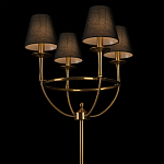 Торшер с металлическим основанием бронзового цвета с черными конусовидными абажурами Dignity варинант исполнения - 4 | Loft Concept в Саратове