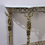 Консоль бронзовая с мраморной столешницей Bronze Console варинант исполнения - 2 | Loft Concept в Саратове