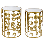 Набор из двух столов из металла Brass Symphony Moon варинант исполнения - 1 | Loft Concept в Саратове