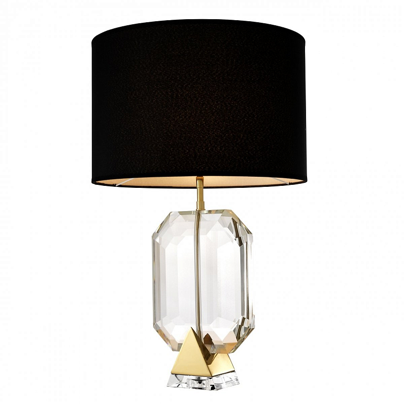 Настольная лампа Eichholtz Table Lamp Emerald Gold & Black Прозрачный Черный Золотой в Саратове | Loft Concept 
