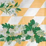 Обои ручная роспись Tiled Meadow Original colourway on Egyptian Gold gilded paper варинант исполнения - 1 | Loft Concept в Саратове