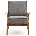 Кресло с каркасом из массива дуба Deniaud Oak Grey Armchair варинант исполнения - 2 | Loft Concept в Саратове