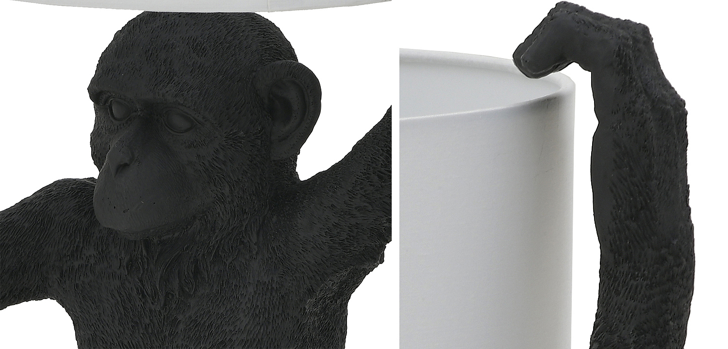 Настольная лампа Black Monkey Holding Lampshade Настольная лампа Black Monkey Holding Lampshade - Loft-Concept в Саратове