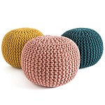 Круглый вязаный пуф Pink Knitted Ball Pouf варинант исполнения - 2 | Loft Concept в Саратове