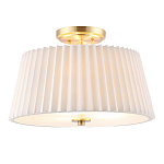 Потолочный светильник с белым плиссированным абажуром Ganglion варинант исполнения - 1 | Loft Concept в Саратове