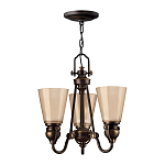 Люстра бронзового цвета с конусными плафонами из бежевого стекла Hinkley варинант исполнения - 6 | Loft Concept в Саратове