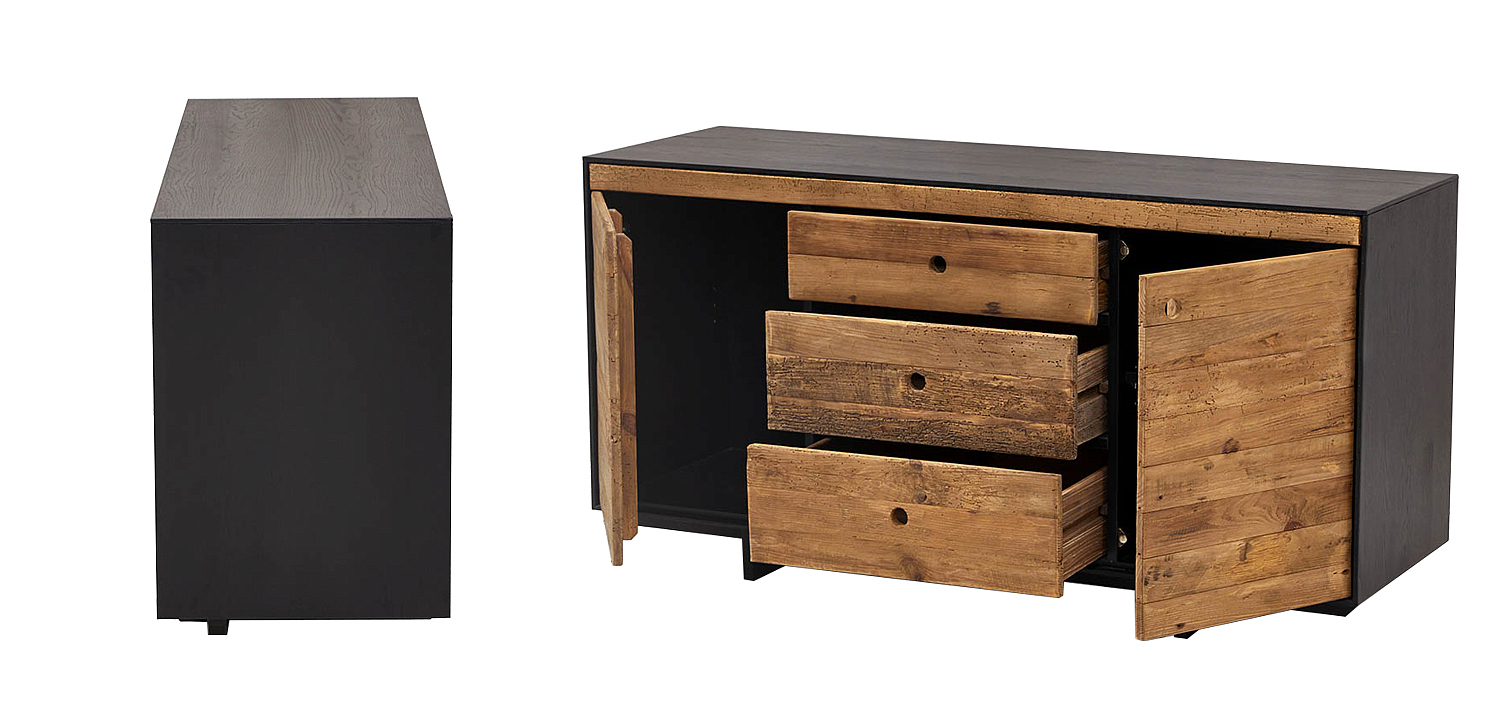 Комод деревянный с 2-мя дверцами и 3-мя ящиками Russell Chest of Drawers Комод деревянный с 2-мя дверцами и 3-мя ящиками Russell Chest of Drawers - Loft-Concept в Саратове