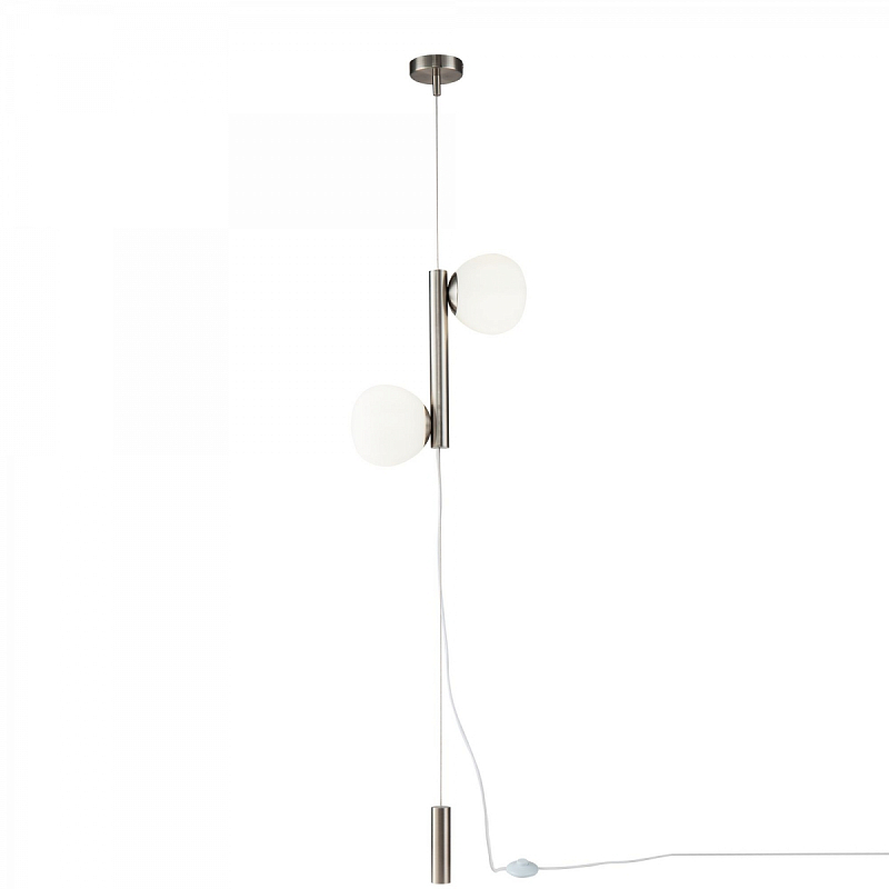 Торшер Tiepolo Ball Floor Lamp Double nickel Никель Белый Торшер Tiepolo Ball Floor Lamp Double nickel Никель Белый в Саратове | Loft Concept