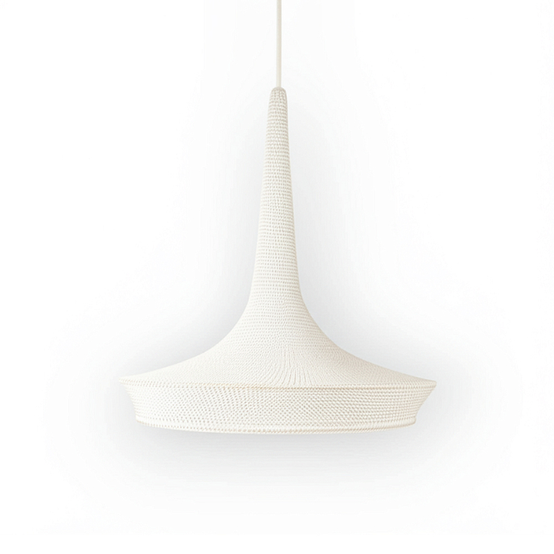 Подвесной вязаный белый светильник «Марокко» Белый в Саратове | Loft Concept 
