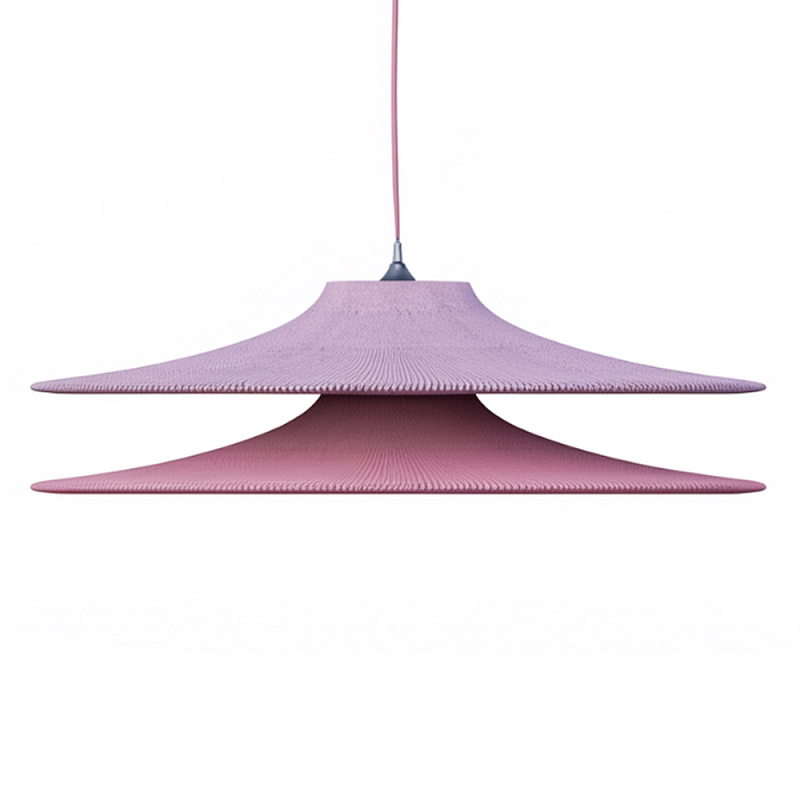 Подвесной вязаный двухцветный светильник «Двойной Токио»  Сиреневый Розовый в Саратове | Loft Concept 