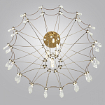 Люстра подвесная из металла с прозрачными подвесками из хрусталя Quasar 93 варинант исполнения - 5 | Loft Concept в Саратове