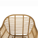 Стул барный с ротанговым плетением Half Bar Chair with Wicker с подлокотниками варинант исполнения - 6 | Loft Concept в Саратове