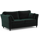 Диван с обивкой из велюра зеленый Gibbs Dark Green Sofa варинант исполнения - 2 | Loft Concept в Саратове