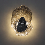 Бра с волнообразным стеклянным плафоном и вставкой из мрамора Liquid Stone варинант исполнения - 14 | Loft Concept в Саратове