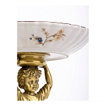 Чаша с цветочным орнаментом на ножке в виде бронзового ангела Eden Garden варинант исполнения - 3 | Loft Concept в Саратове