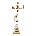 Подсвечник белый Попугай из фарфора с бронзовыми элементами Eden Garden варинант исполнения - 3 | Loft Concept в Саратове