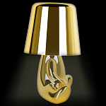 Настольная лампа фигурная золотого цвета с гладким абажуром Высота 16 см Sophia варинант исполнения - 7 | Loft Concept в Саратове