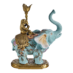 Подсвечник в виде слона из фарфора с бронзовыми элементами Elephant in the Garden of Eden варинант исполнения - 4 | Loft Concept в Саратове