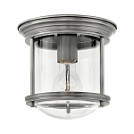 Потолочный светильник для ванных комнат с цилиндрическим стеклянным плафоном и одной лампой Hinkley варинант исполнения - 1 | Loft Concept в Саратове