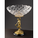 Чаша стеклянная прозрачная на бронзовой подставке с фигуркой девушки Eden Garden варинант исполнения - 5 | Loft Concept в Саратове