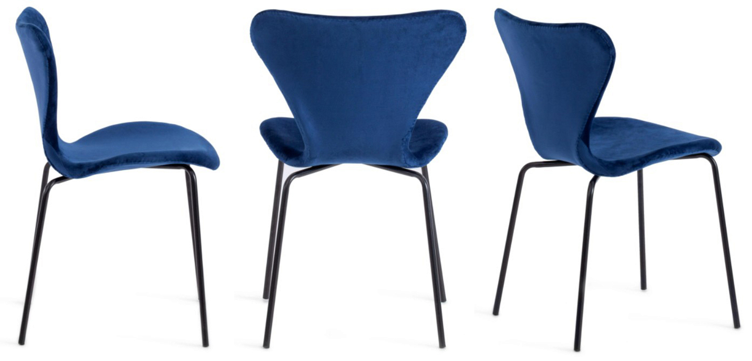 Стул Julissa Blue Chair флок Стул Julissa Blue Chair флок - Loft-Concept в Саратове