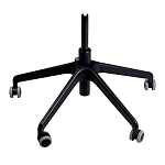 Стул с мягкой синей обивкой из велюра и подъемно-поворотным механизмом на черных колесиках Harper Blue варинант исполнения - 5 | Loft Concept в Саратове