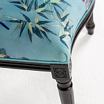 Стул из массива бука бирюзовый с изображением птиц и цветов Turquoise Chinoiserie Birds Garden Chair варинант исполнения - 5 | Loft Concept в Саратове