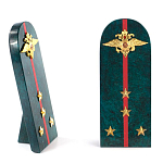 Сувенир Погон МВД из натурального камня змеевик Souvenir Epaulets варинант исполнения - 4 | Loft Concept в Саратове