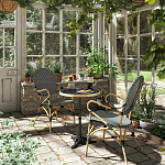 Кресло плетеное из ротанга Ronald Black White Rattan Chair варинант исполнения - 7 | Loft Concept в Саратове