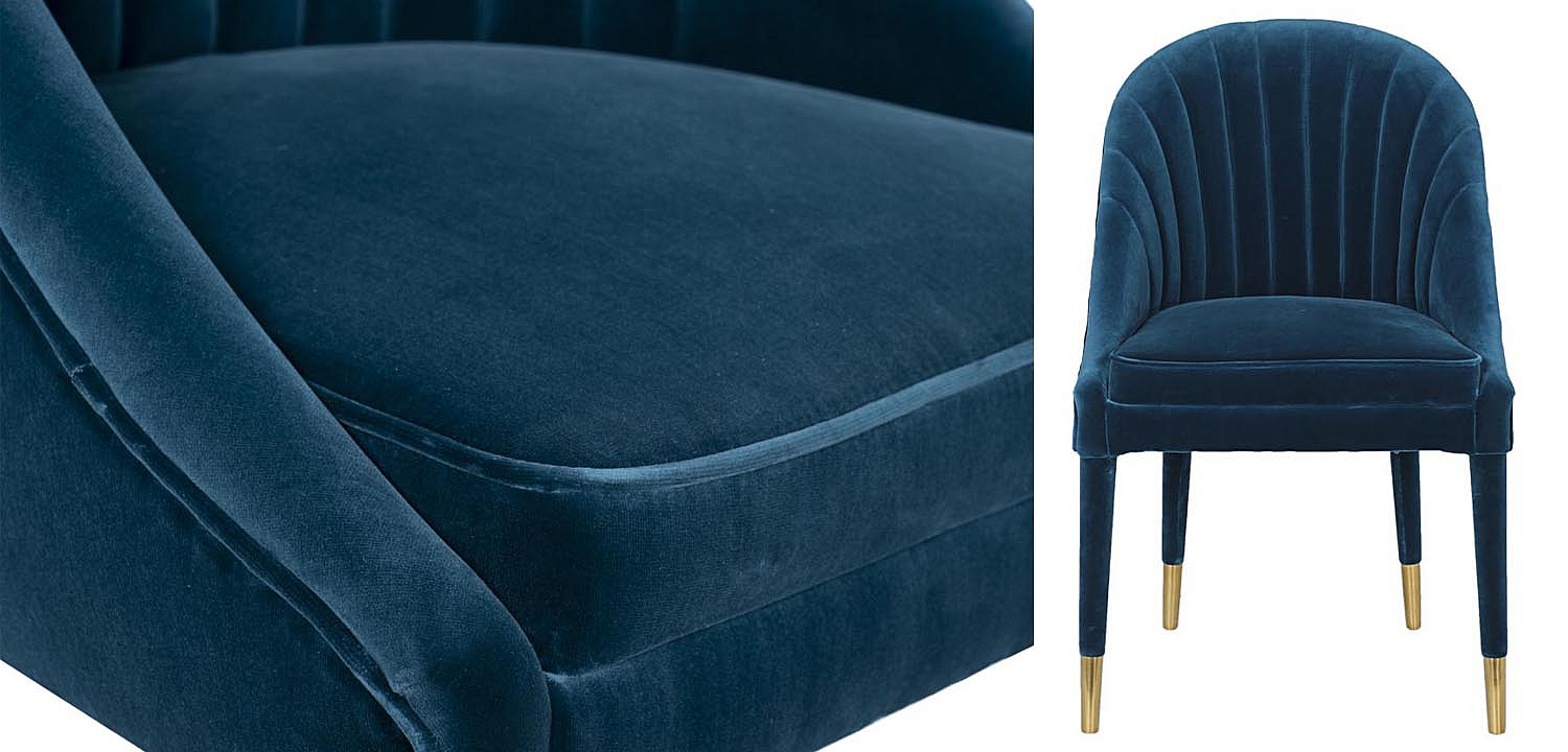 Стул Walton Chair blue velor Стул Walton Chair blue velor - Loft-Concept в Саратове