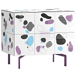 Тумба белая с рисунком Grande Graphstones варинант исполнения - 1 | Loft Concept в Саратове