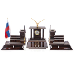 Настольный письменный набор из природного камня обсидиана с декором в виде орла Golden Eagle варинант исполнения - 1 | Loft Concept в Саратове