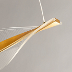 Люстра линейная с изогнутым плафоном Wave Line варинант исполнения - 9 | Loft Concept в Саратове