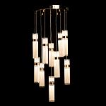 Люстра каскадная с прозрачными цилиндрическими плафонами Jenae Glass Tube Lighting варинант исполнения - 3 | Loft Concept в Саратове