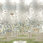 Обои ручная роспись Temple Newsam White Gold gilded silk варинант исполнения - 2 | Loft Concept в Саратове