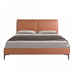 Кровать двуспальная коричневая из экокожи Modern Look варинант исполнения - 3 | Loft Concept в Саратове