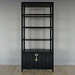 Стеллаж со стеклянными полками Elsa Dreams Black варинант исполнения - 5 | Loft Concept в Саратове