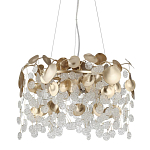 Люстра с декоративными подвесками из прозрачного стекла в форме монеток FAIRYTREE Light варинант исполнения - 1 | Loft Concept в Саратове