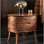 Прикроватный столик из дерева с 2-мя ящиками Moon Walnut Furniture варинант исполнения - 1 | Loft Concept в Саратове