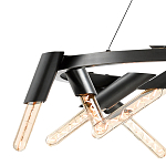 Люстра круглая с трубчатыми лампочками Vanguard Circle варинант исполнения - 2 | Loft Concept в Саратове