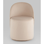 Пуф Loreen со спинкой вращающийся велюр молочный варинант исполнения - 4 | Loft Concept в Саратове