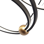 Люстра подвесная светодиодная с 4-мя кольцами черный металл Ring Horizontal варинант исполнения - 3 | Loft Concept в Саратове