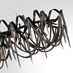 Люстра подвесная линейная с переплетенными металлическими лентами и цепочками Atlantis Chain варинант исполнения - 3 | Loft Concept в Саратове