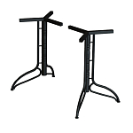 Обеденный стол с прямоугольной столешницей из стекла на черных металлических ножках White Marble варинант исполнения - 5 | Loft Concept в Саратове