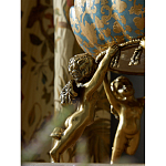 Чаша с орнаментом на бронзовых ножках в виде ангелов Eden Garden варинант исполнения - 6 | Loft Concept в Саратове