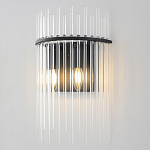 Бра со стеклянными прозрачными трубками и черным металлическим каркасом Nembus варинант исполнения - 2 | Loft Concept в Саратове