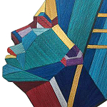 Арт объект на стену из нитей Девушка и Солнце wall panel Girl and Sun варинант исполнения - 1 | Loft Concept в Саратове