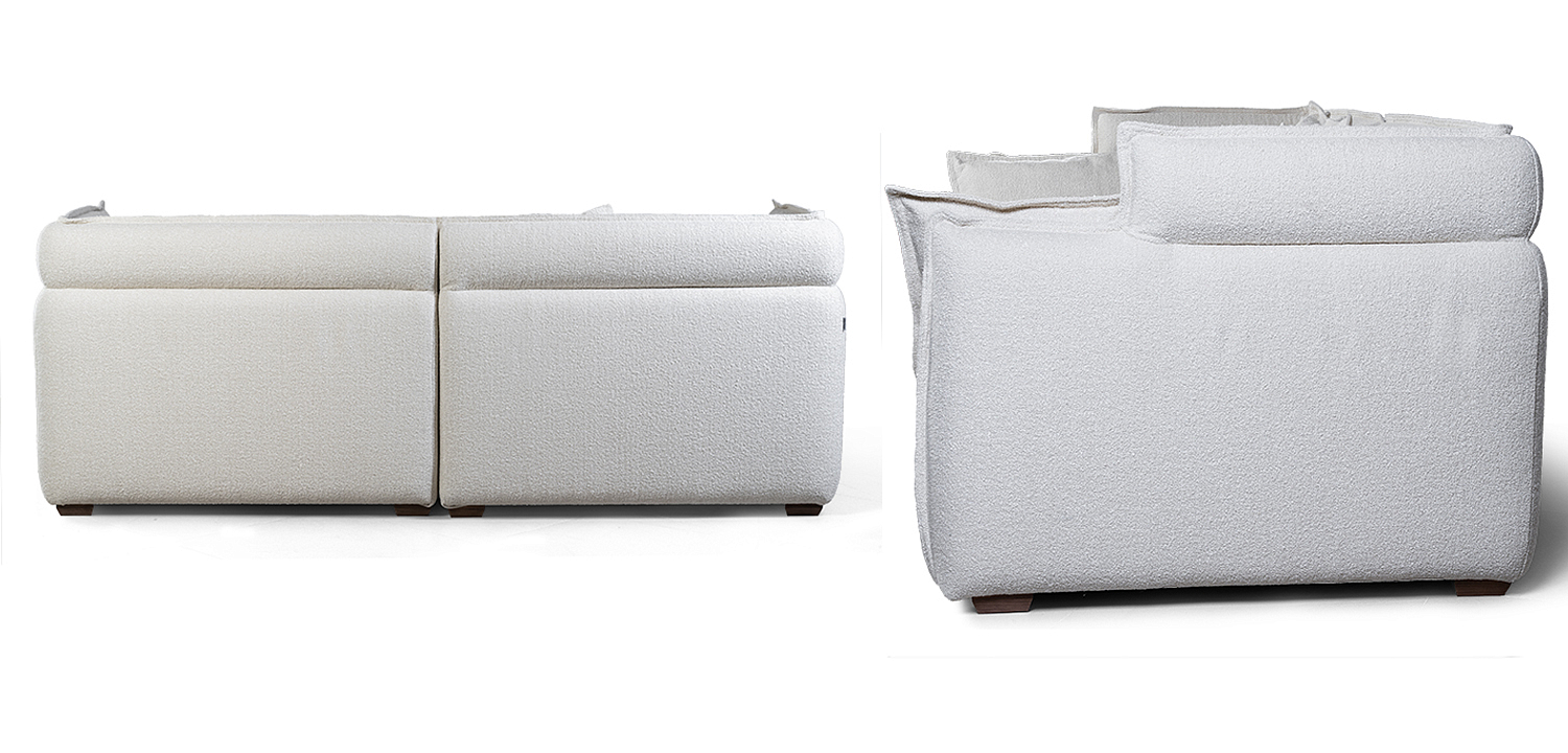 Диван с обивкой из ткани букле Salman Boucle White Sofa Белый Диван с обивкой из ткани букле Salman Boucle White Sofa Белый - Loft-Concept в Саратове