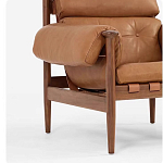 Кресло с деревянным каркасом и обивкой из натуральной кожи Medieval Furniture варинант исполнения - 6 | Loft Concept в Саратове